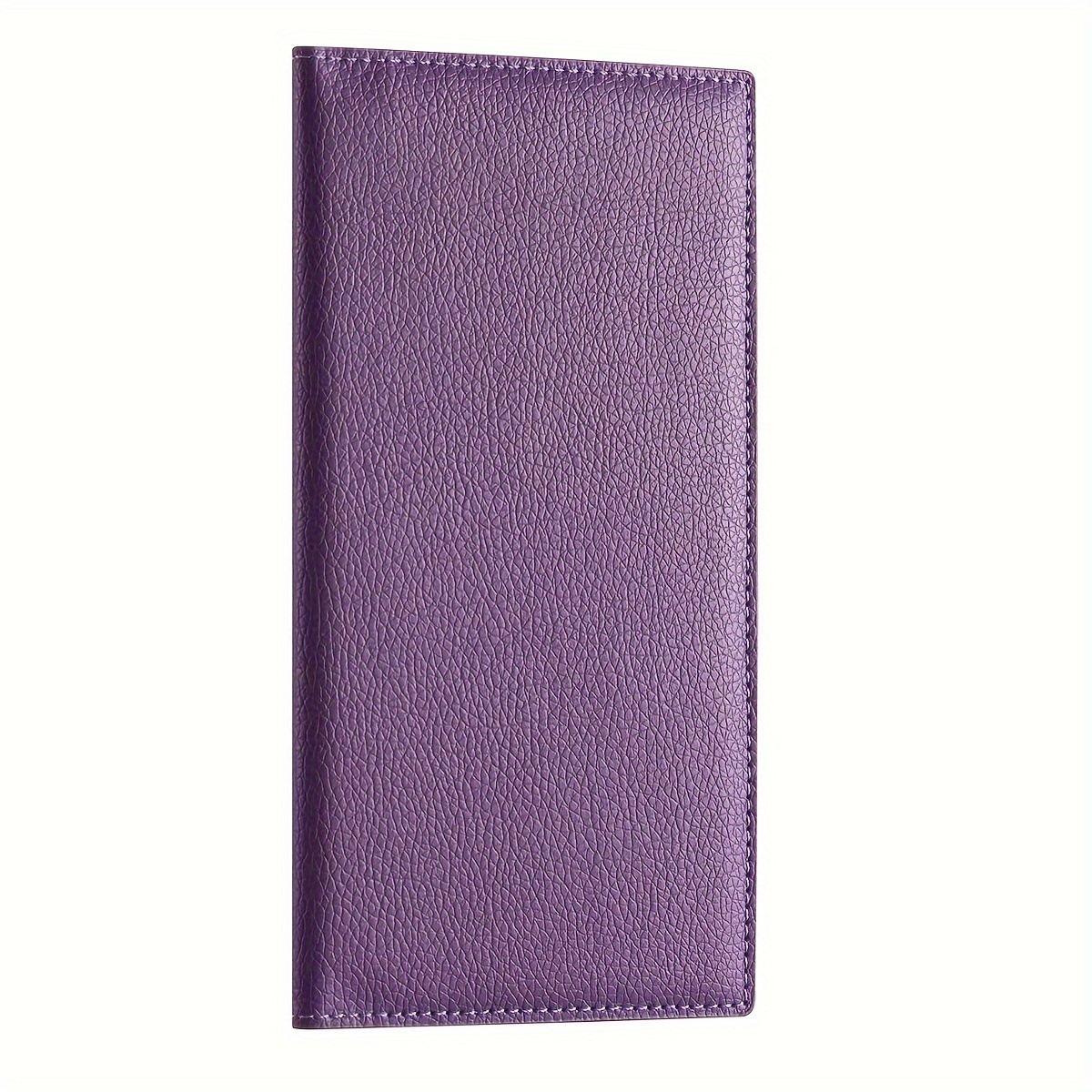 TEMU Premium Leather Checkbook Cover - Rfid Blocking, , Slim & Durable - Personal & Business Checks