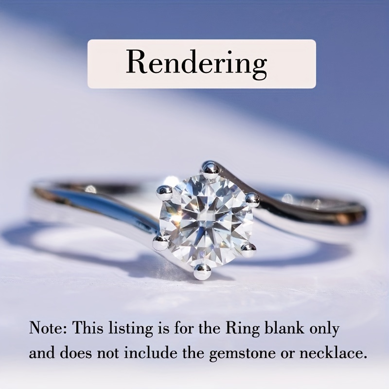 5-9mm Round Six Prong Ring Settings for DIY Rings