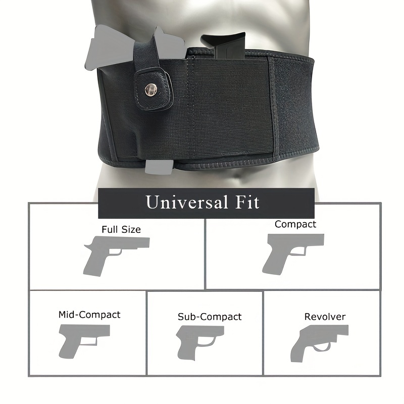 Tacticshub Belly Band Holster for Concealed Carry – Gun Holster for Women  and Men That fits Glock, Smith Wesson, Taurus, Ruger, and More - Waistband  Holster for Pistols and Revolvers, Gun Holsters 