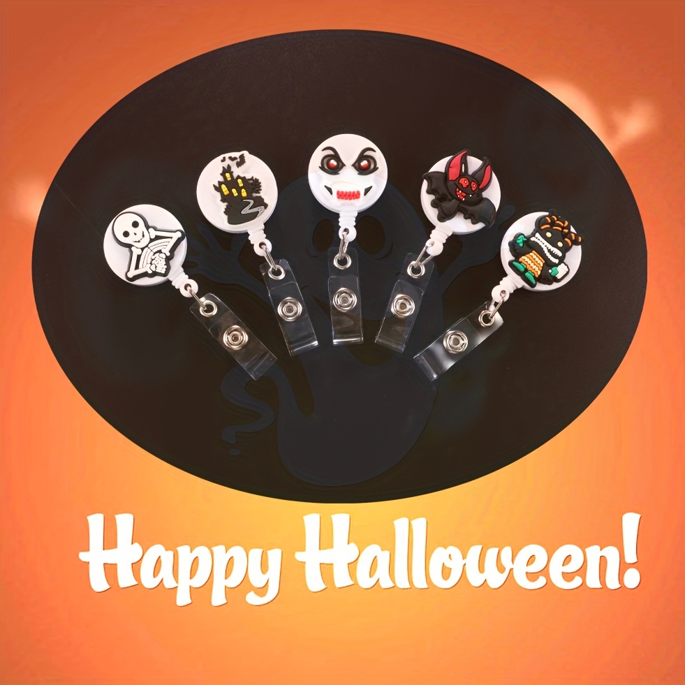 Happy Halloween Badge Reel Retractable Id Clip 's Spooky - Temu