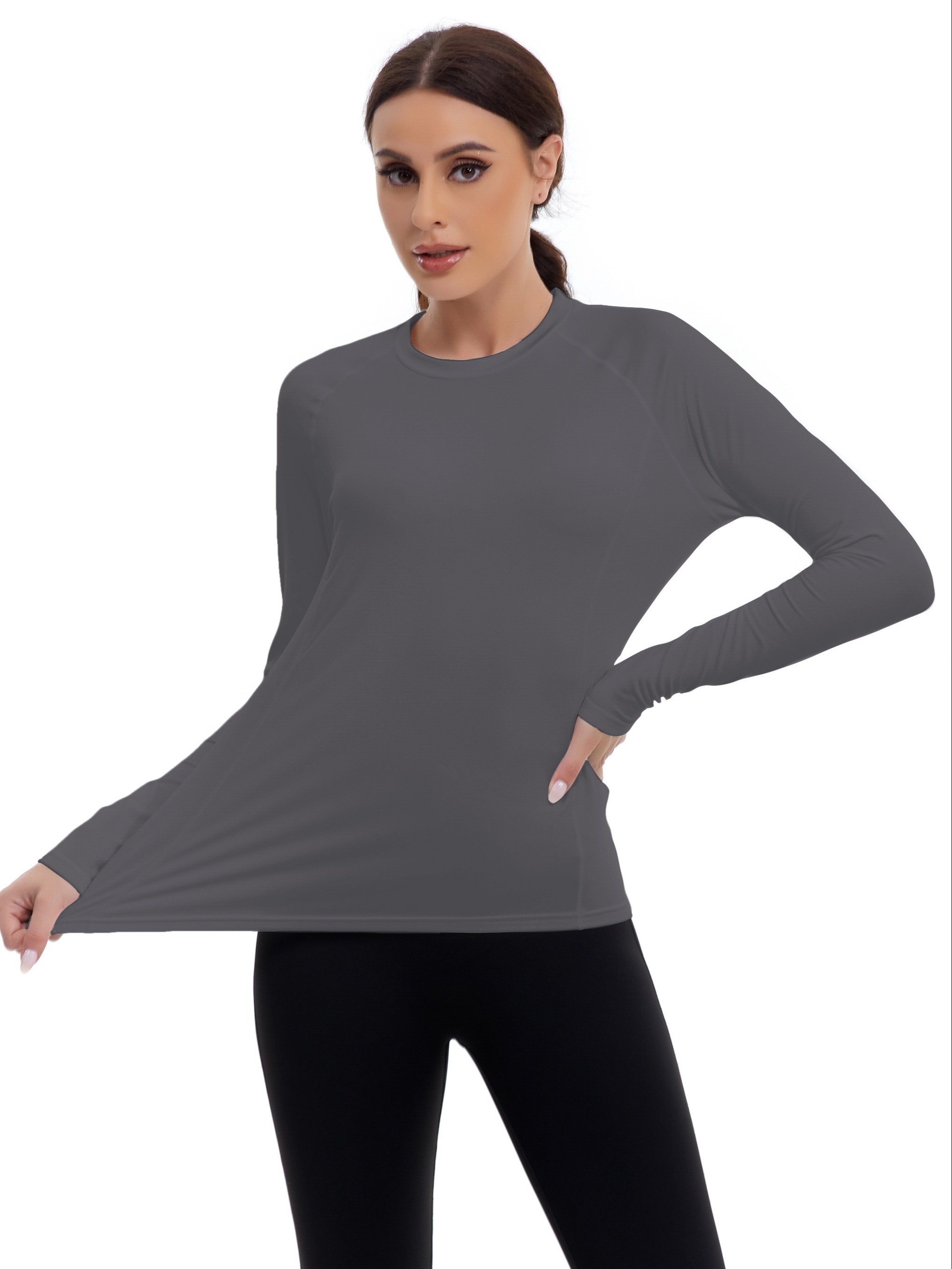 Simple Solid Thermal Underwear Soft Comfortable Long Sleeve - Temu