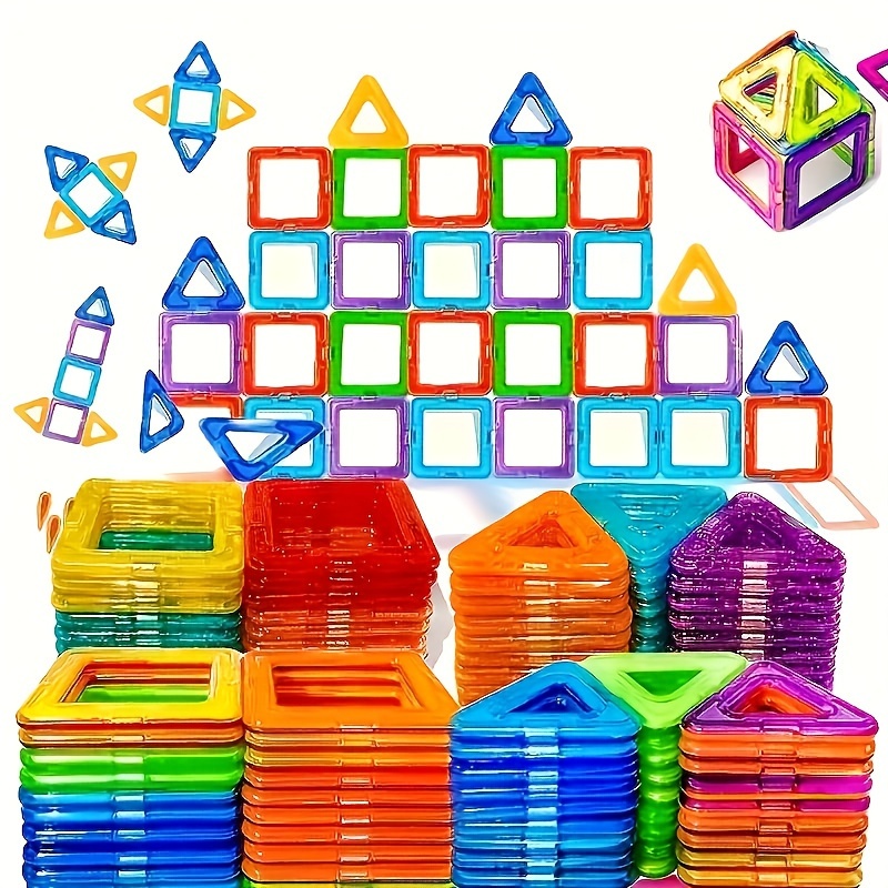 Magnetilesmagnetic Building Blocks Set For Kids - 50-100pcs Diy Designer  Toys