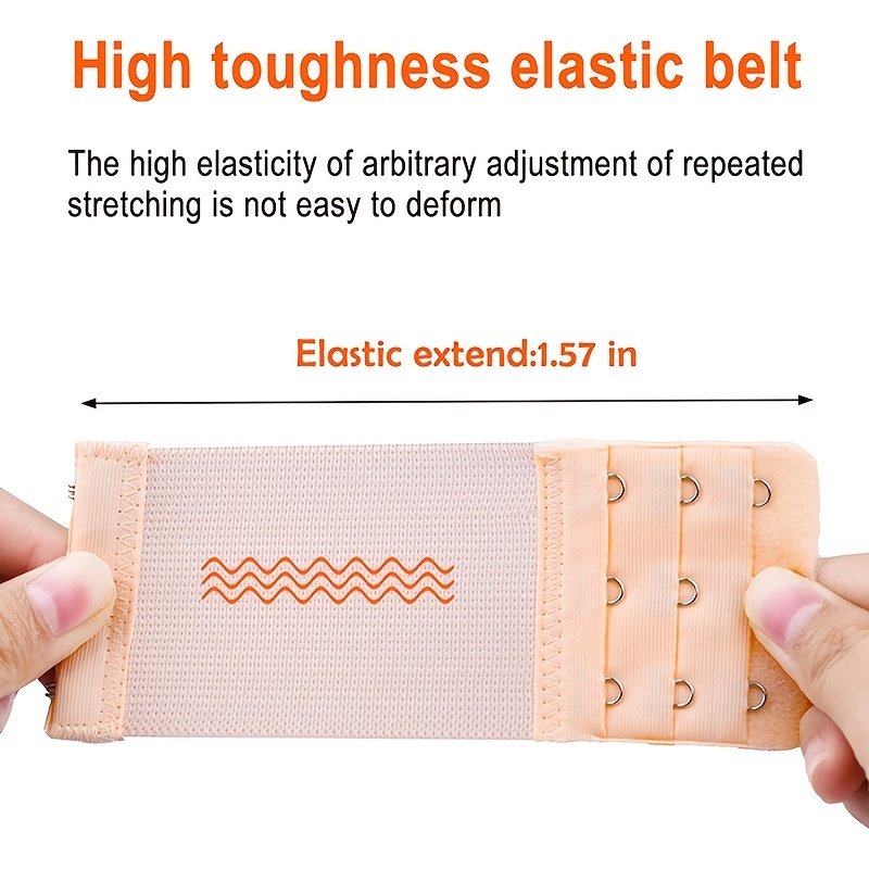 2 Hooks Back Bra Stretchy Band Extension Strap Extender 6 Pieces