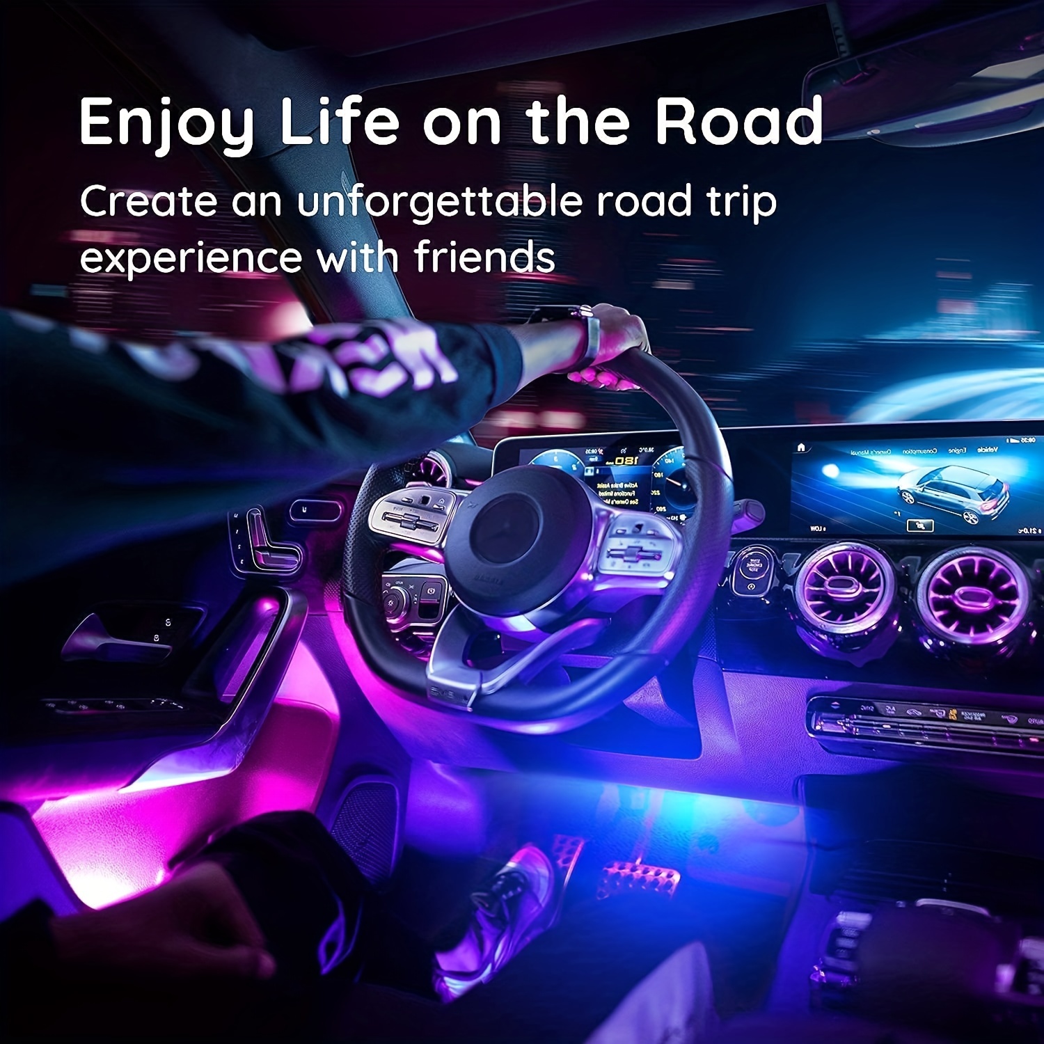 Govee LED Car Lights with App Control, Smart Interior DIY RGB