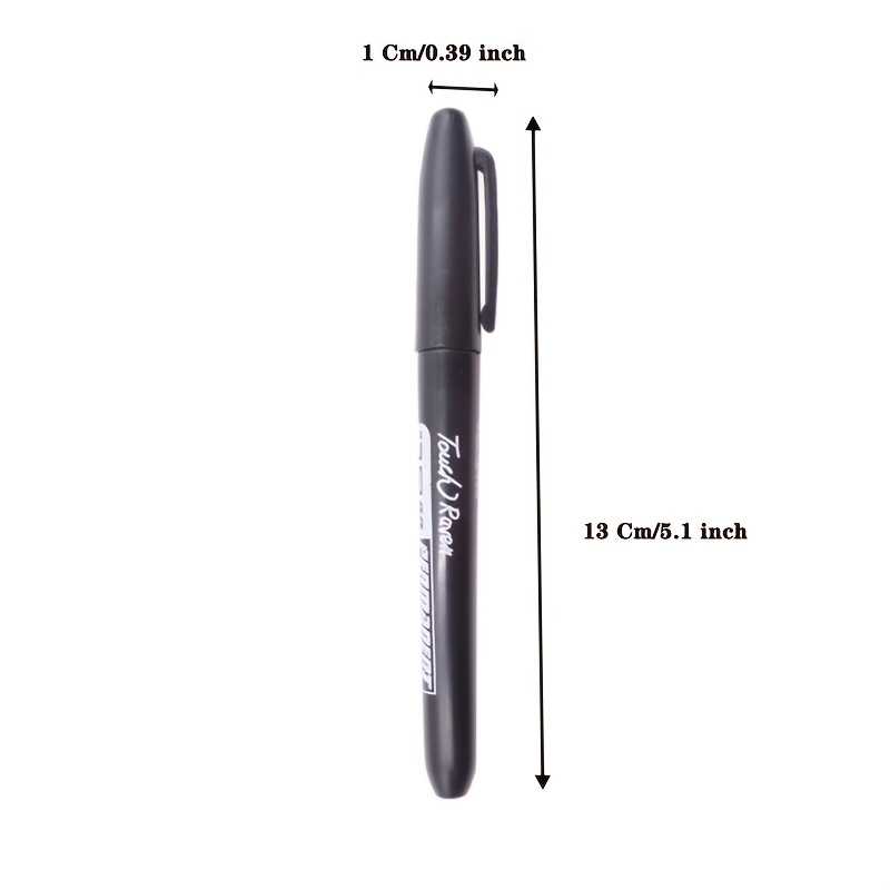 6 Pcs/Set Permanent Marker Pen Fine Point Waterproof Ink Thin Nib