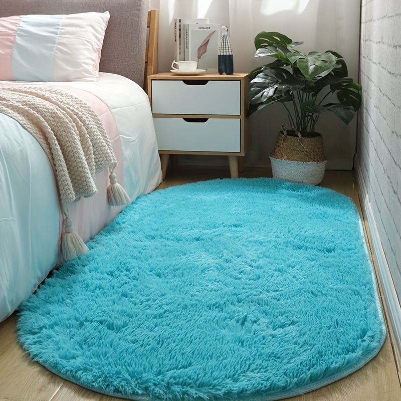 Alfombras de área para dormitorio, sala de estar, cuarto de bebé, 5 x 7  pies, alfombra mullida azul marino para habitación de adolescentes,  alfombra