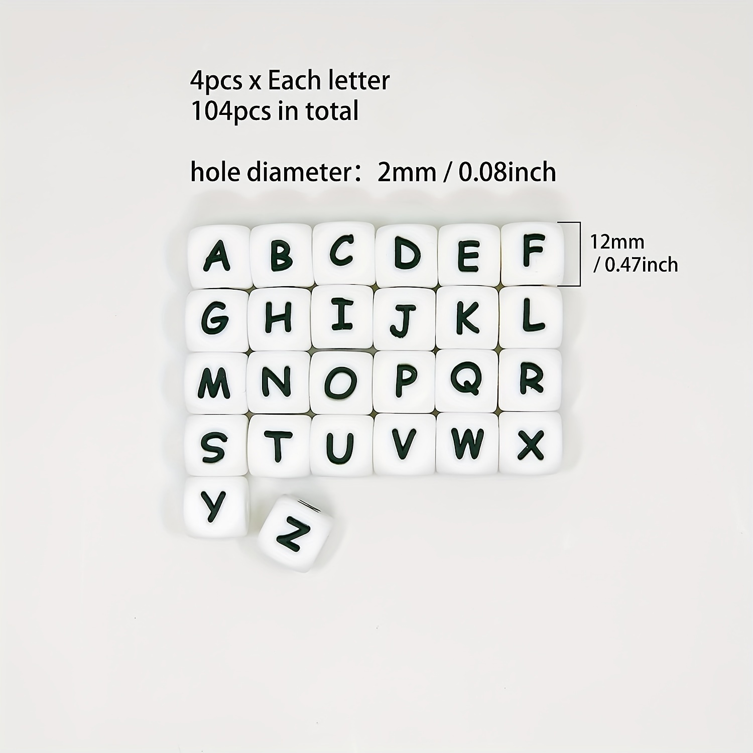 Square Letter Beads 