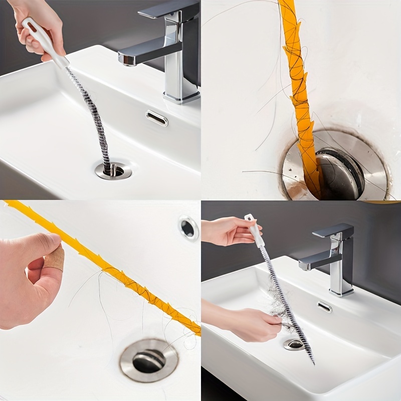 45cm Pipe Dredging Brush, Bathroom Hair Sewer, Sink Cleaning Brush, Drain  Cleaner, Flexible Cleaner, Clog Plug Hole Remover Tool