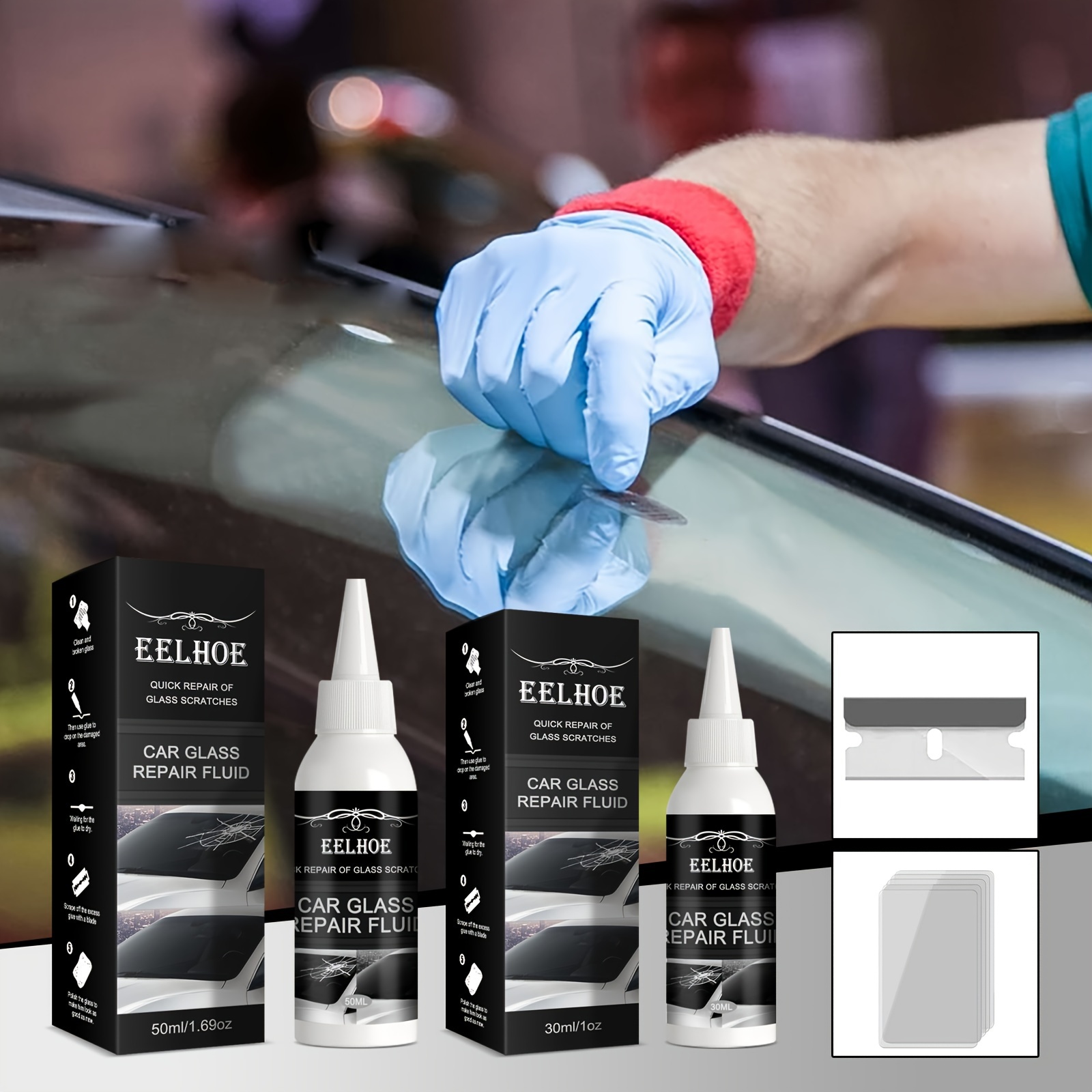 Windshield Cleaner Tool Car Cleaning Kit Supplies Windshield Wiper Fluid  Window