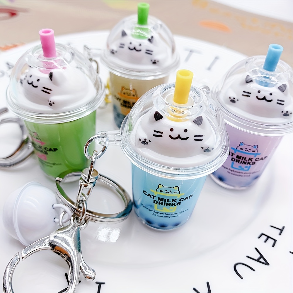 Milk hot sale tea keychain