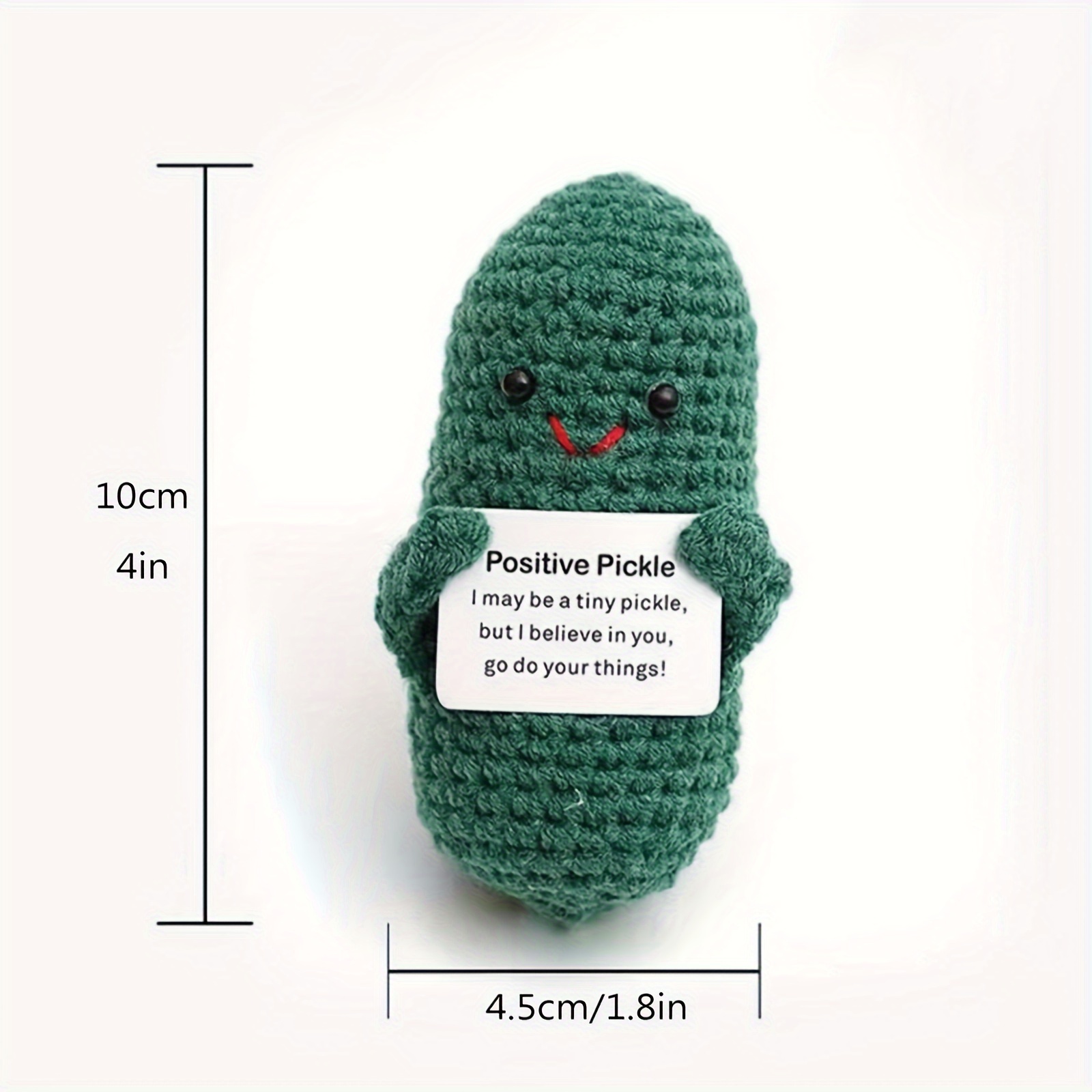 1Pcs Funny Positive Potato,Cute Wool Knitting Doll with Positive