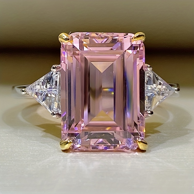 Yellow Cubic Zirconia Ring for Women