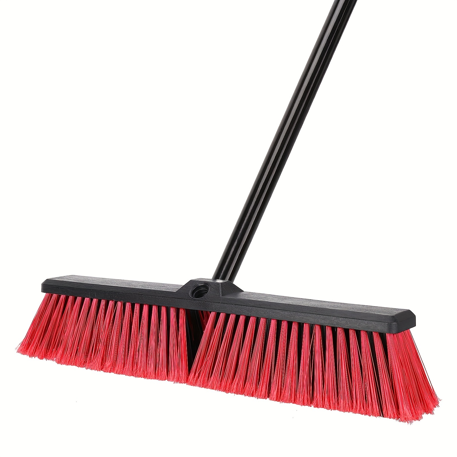 Alterra Tools Paver Brush and Push Broom Set Soft Grip Handle for Outdoor  Patio Deck, Porch Use, Red