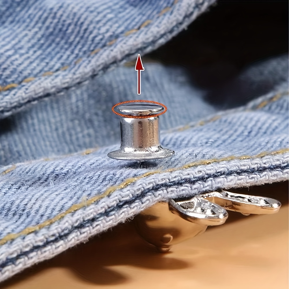 Button Pins For Jeans Pants No Sew Perfect Fit Jean Button - Temu