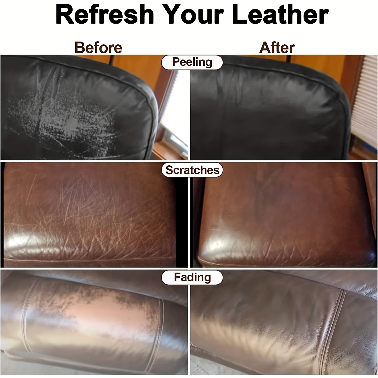 Leather Care Repair Faded Skin Leather Color Restorer Refurbish