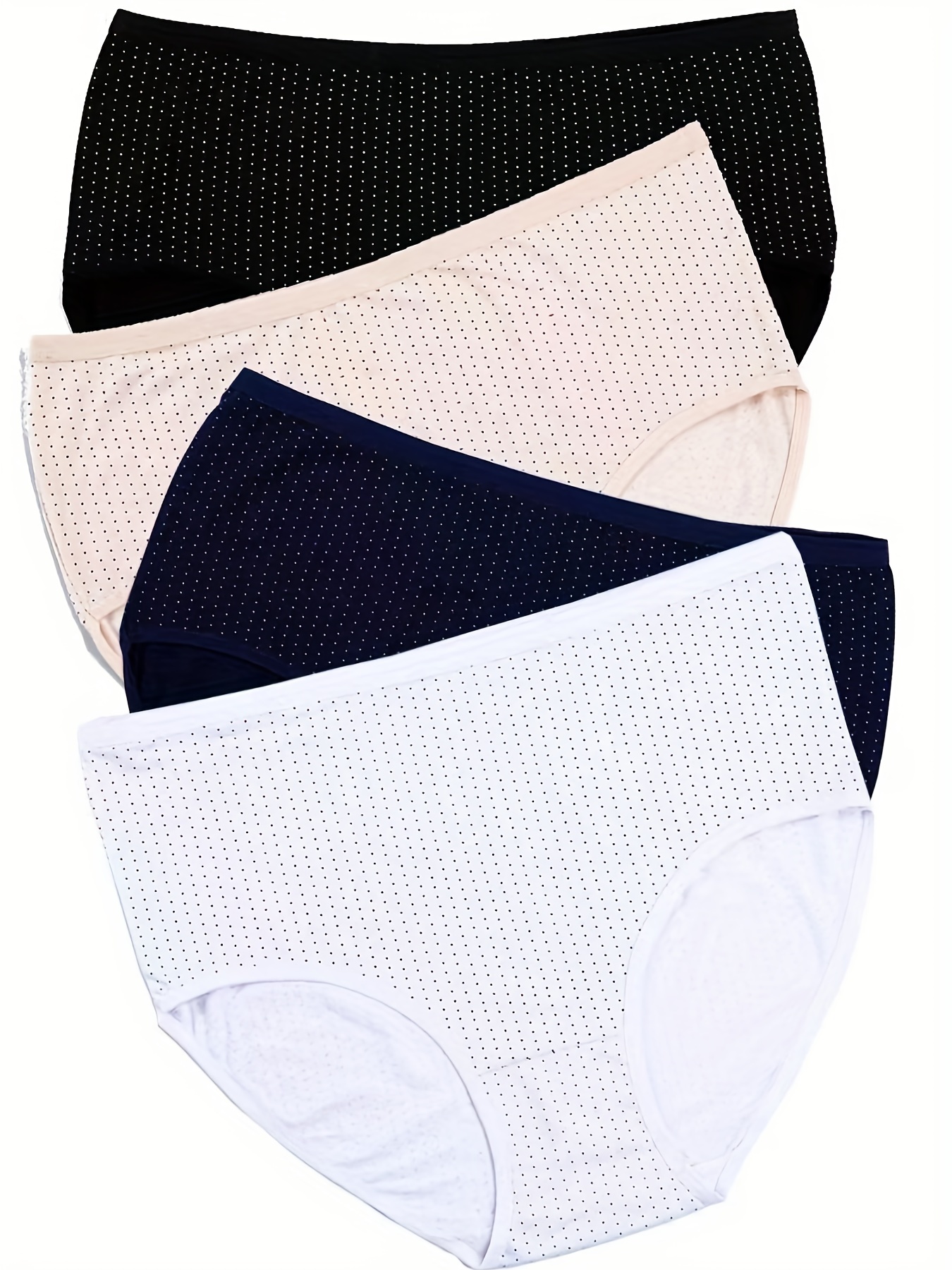 Plus Size Elegant Underwear Set Women's Plus Pin Dot Print - Temu