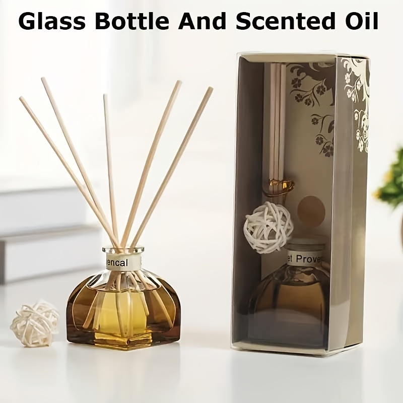 

1set Oil Diffusers With Natural Sticks, Glass Bottle And Scented Oil, Christmas Bulbs Ornaments, Fragrance Ornaments, Hotel Bathroom Deodorizing Perfume, Bathroom Decor, Home Decor