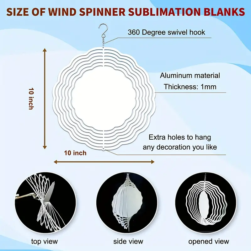 Sublimation Wind Spinner Blanks Diy 3d Aluminum Wind Powered - Temu  Australia