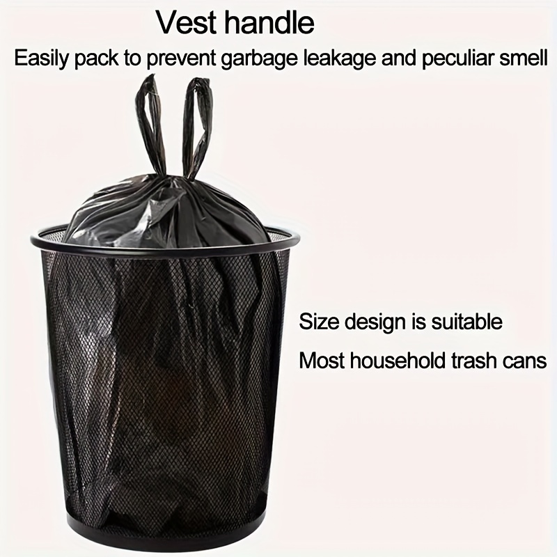 Garbage Bag Black Flat Mouth Disposable Plastic Bag Waste Refuse