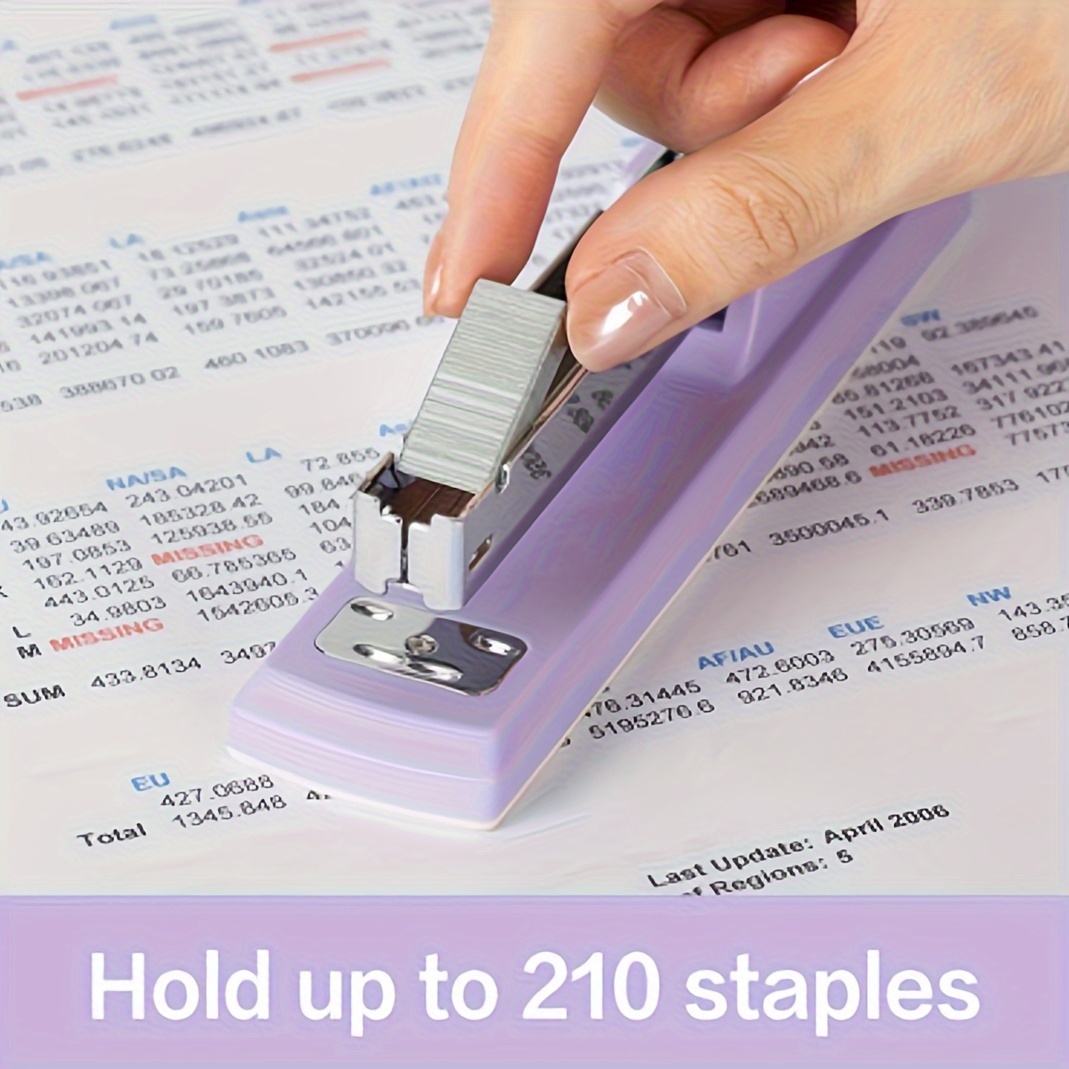 Stapler, Desktop Stapler, Office Stapler, Capacity, Including 1000 Staples  And Staple Remover, Purple - Temu United Arab Emirates