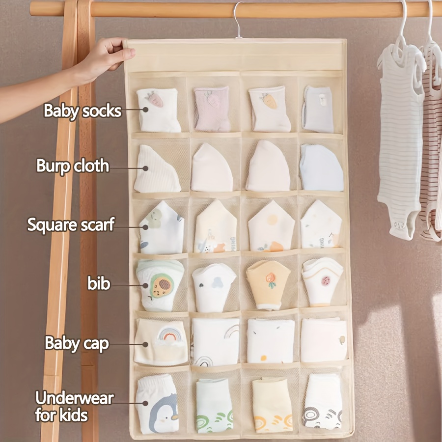 Hands-DIY Closet Hanging Lingerie Organizer with 2 Hooks Mesh Pockets  Washable Durable Hanging Underwear Organizer Oxford Cloth Shrink Proof Bra  Hanging Storage Bag for Socks Panties Wall Wardrobe She : : Home