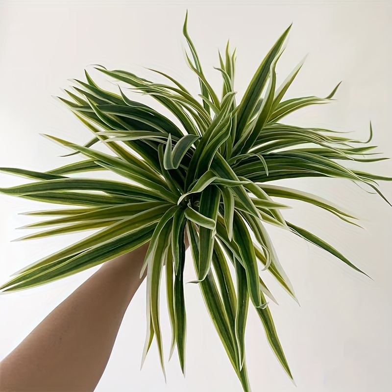 BEIJIALY 4 pcs Artificial Chlorophytum Silk Flowers, Artificial Spid