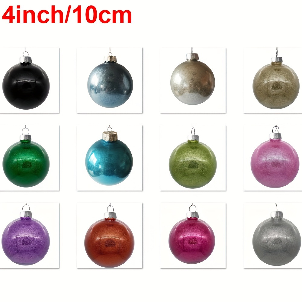 Christmas Ball Ornament With Glitter Interior Large - Temu