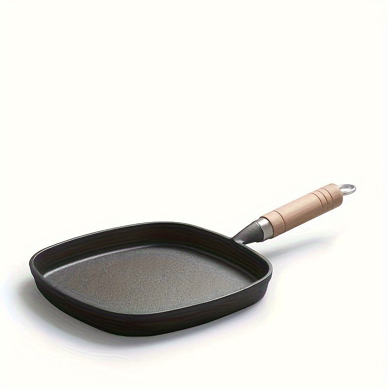 Steak Pan, Cast Iron Square Grill Pan, Skillet Pan With Handle, Stove Top  Griddle Pan For For Grilling, Frying, Sauteing, Cookware, Kitchenware,  Kitchen Items - Temu