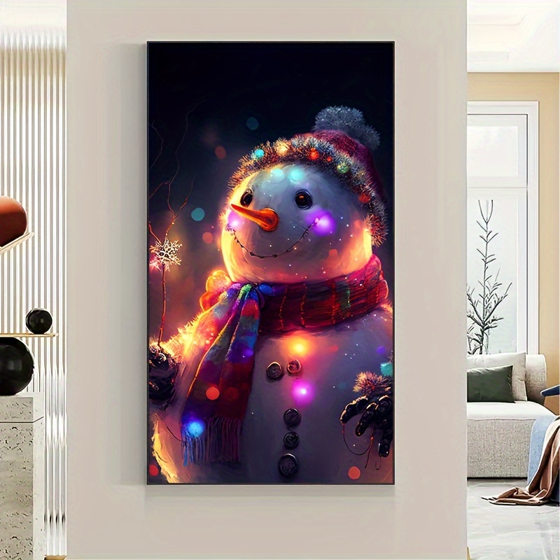 Christmas Night Diamond Painting Kits For Adults snowman Diy - Temu