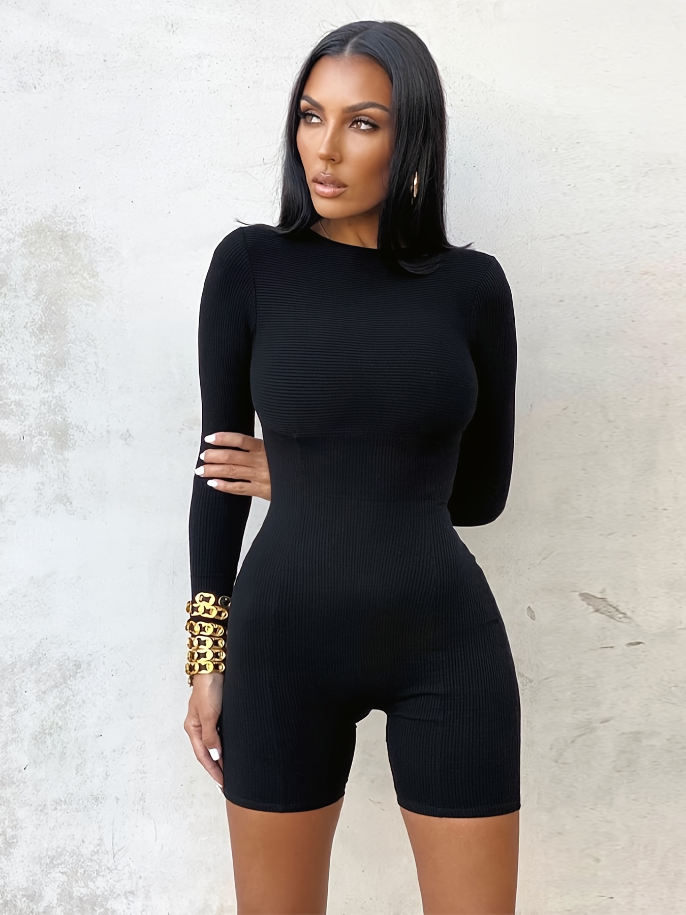 black one piece body suit