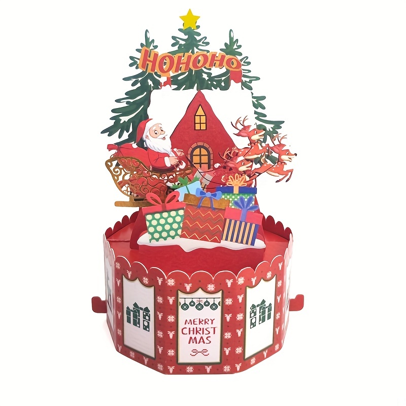 3D Pop Up Noël Carte de Voeux avec Enveloppes, Kit de 3 Cartes de