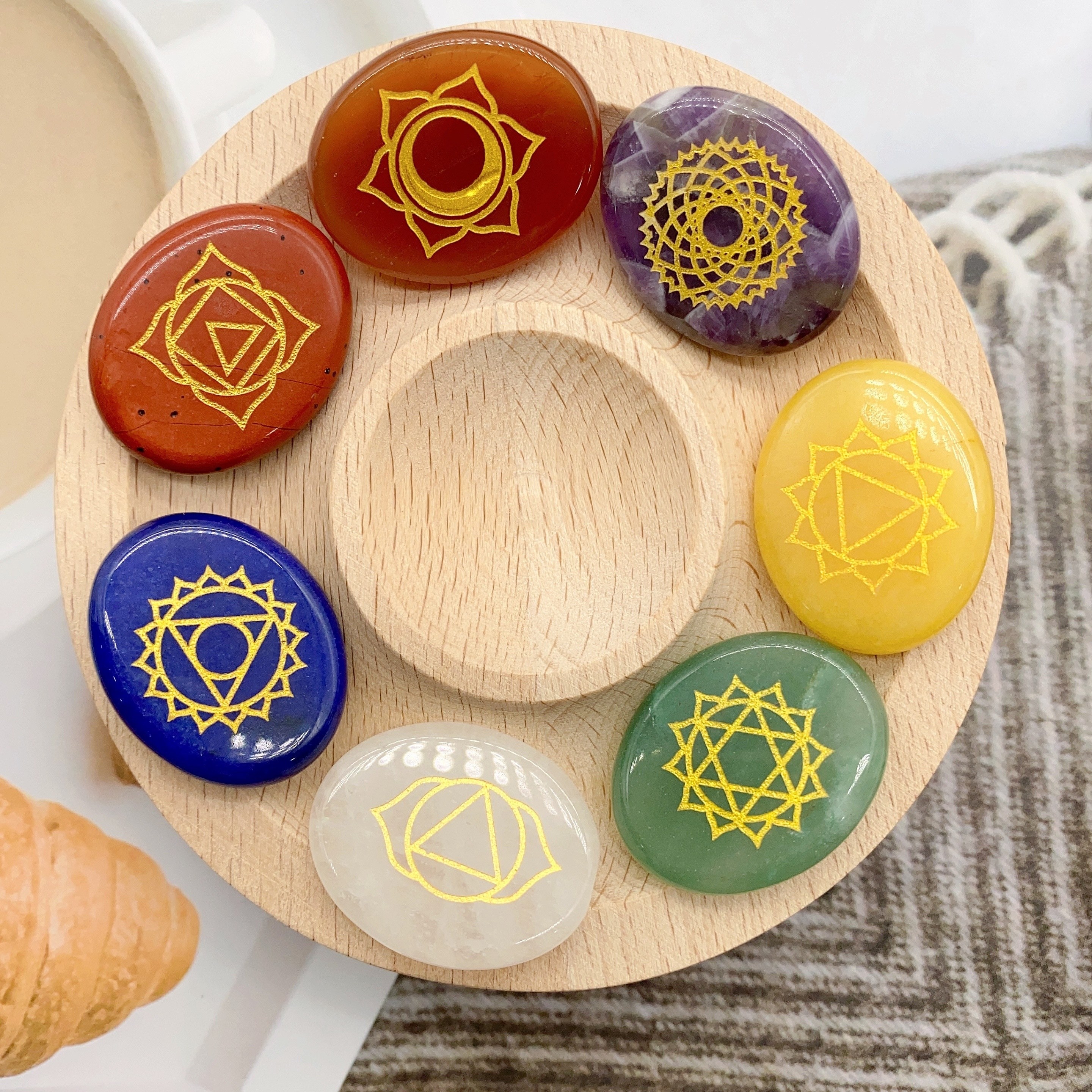 Natural Crystal Chakra Set for Energy Healing Your Mind