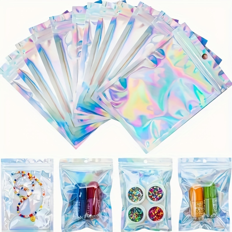 Colorful Self sealing Jewelry Bags Rainbow Film Aluminum - Temu