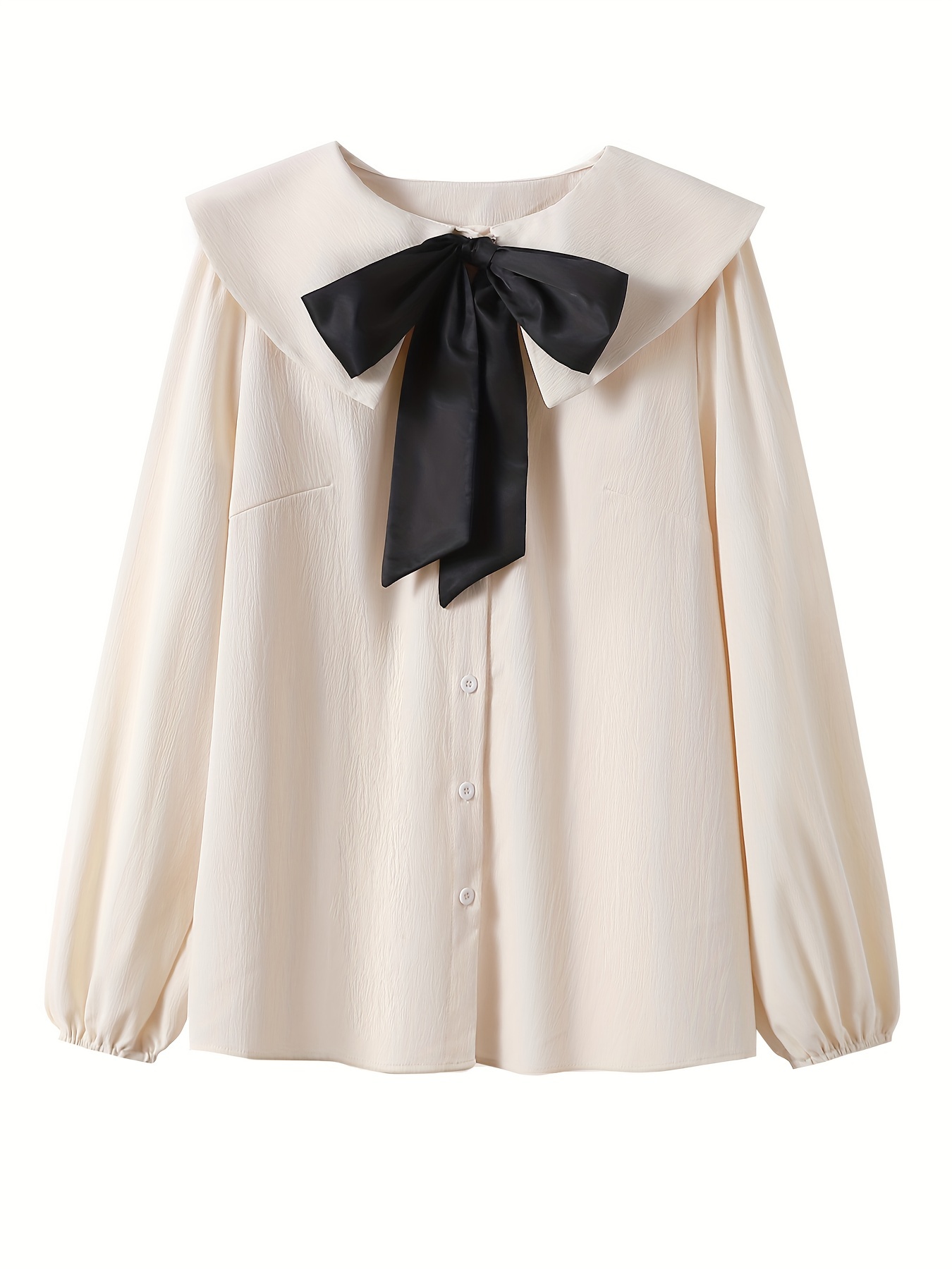 Plus Size Elegant Blouse Women's Plus Tie Front Button - Temu Canada