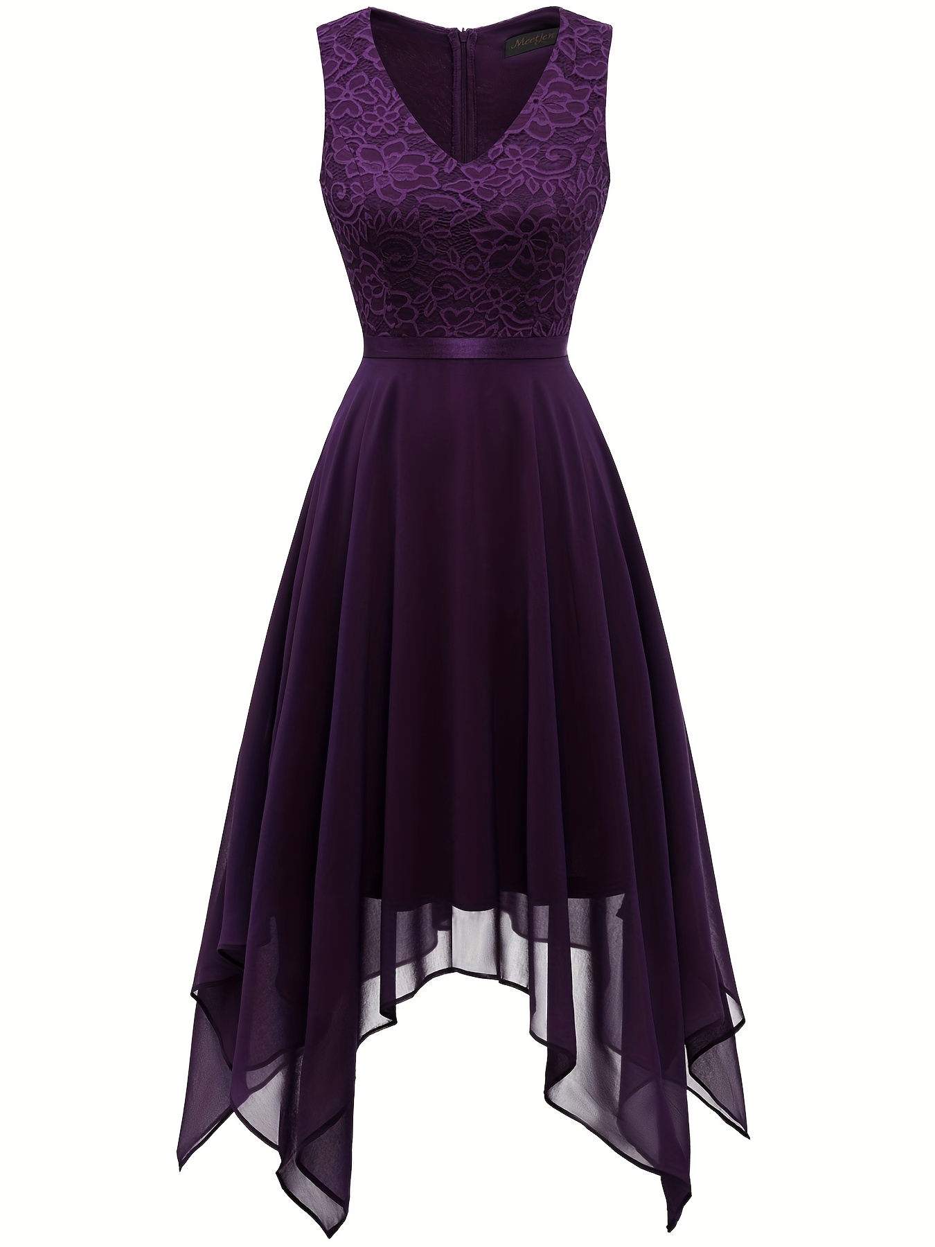 Dark purple discount high low dress