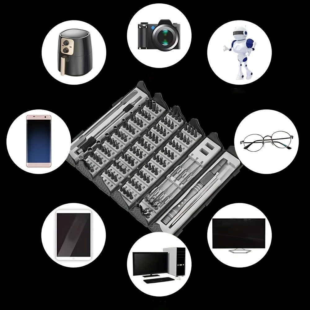 128 in 1 precision screwdriver set with magnetic drive and flexible shaft suitable for electronics   9