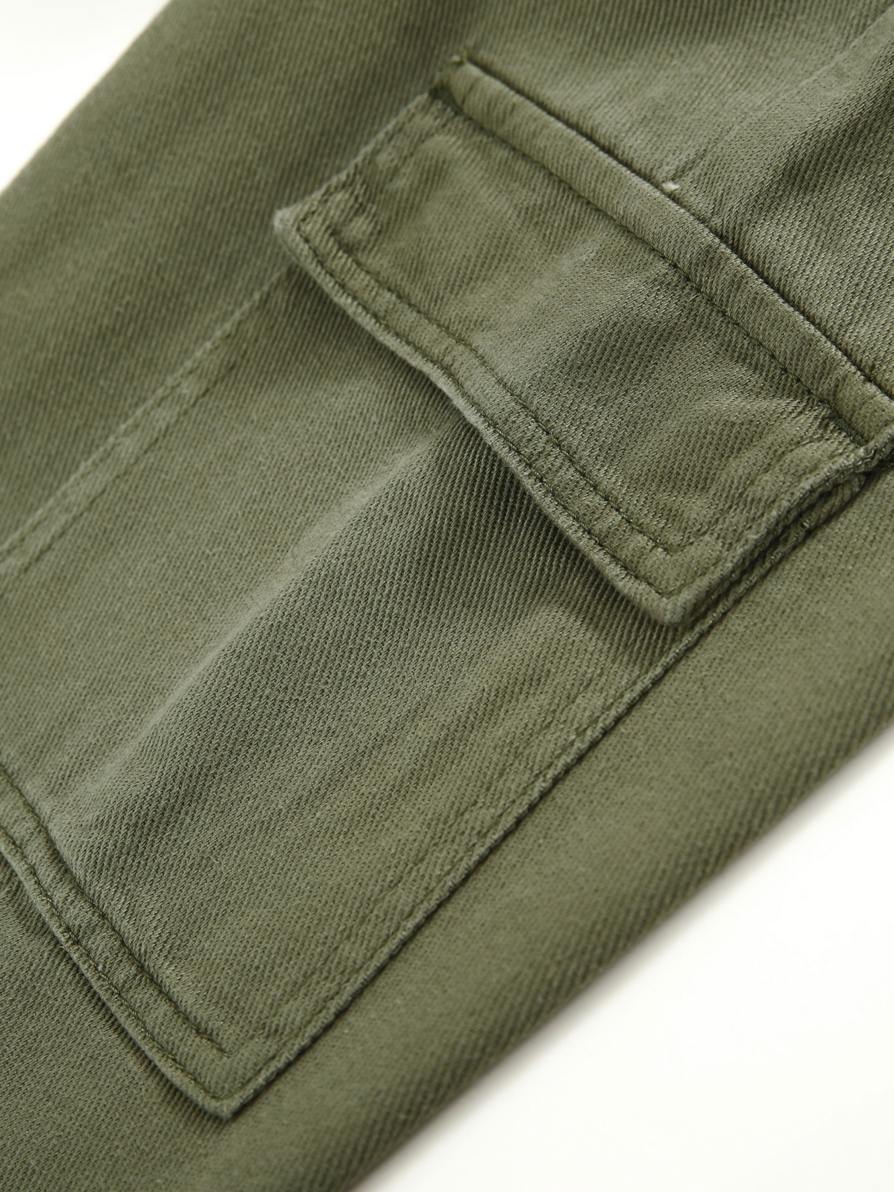 Girls Casual Pockets Cargo Pants Loose Long Length Straight - Temu