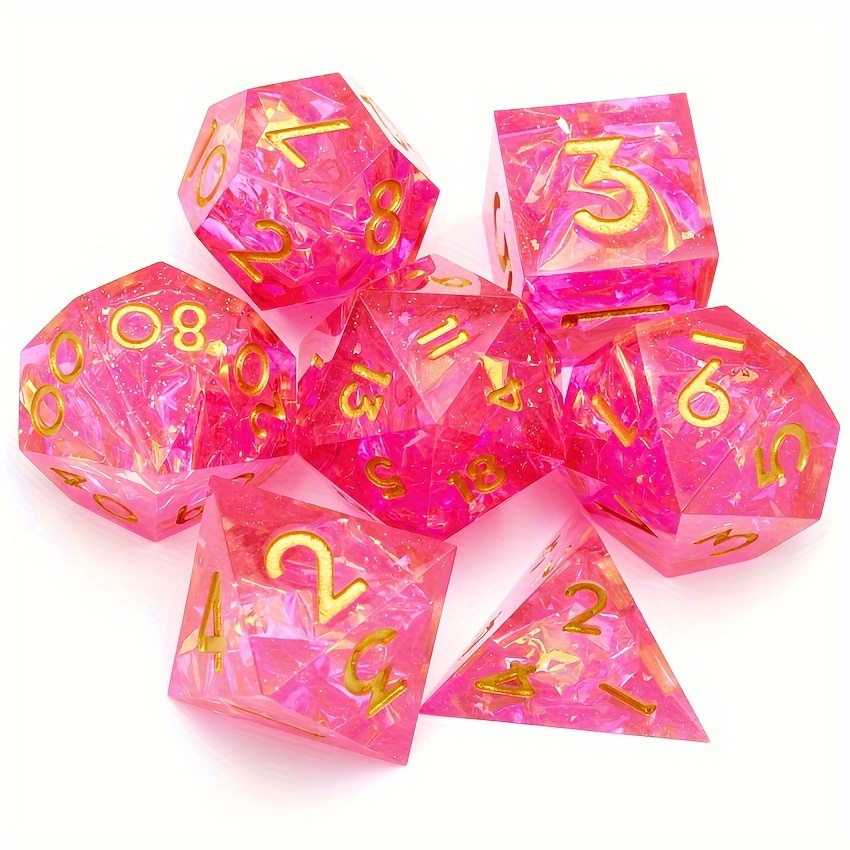 7pcs Sharp Resin Polyhedral Dice Set for Role playing