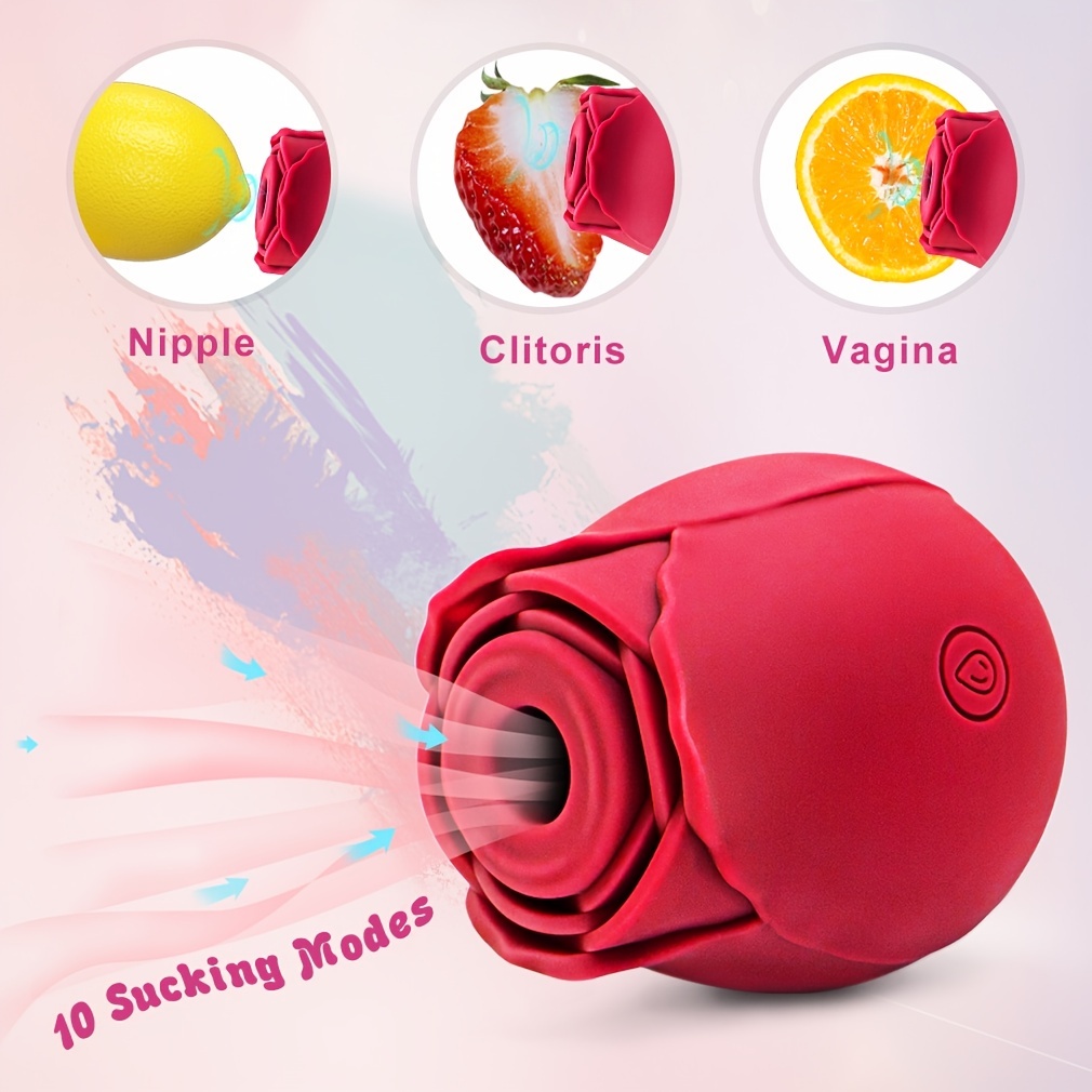 1pc Clitoris G Spot Nipple Anal Vibrating Rose Vibrator Clitoris Vagina G Spot Nipple Vibrator Automatic Simulation Anal Prostate Vibration Stimulation Massage 10 Frequency Vibration Mode USB