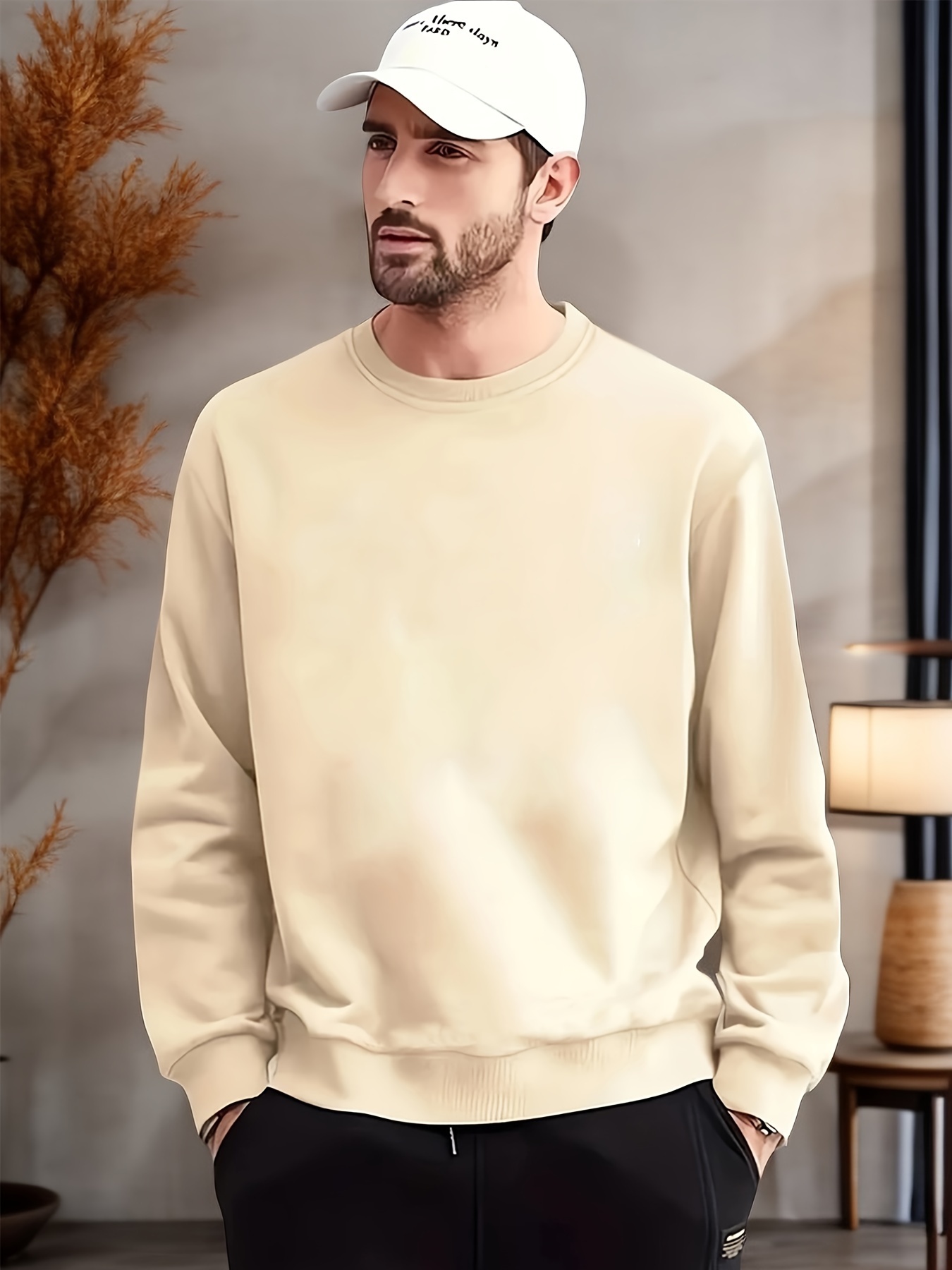 Buy Long Sleeve Tee Shirts for Men Fall Winter Casual Solid Round