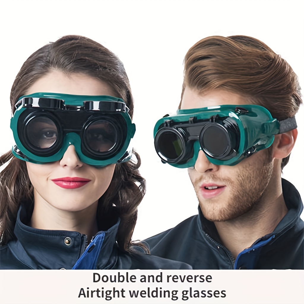 Gafas de soldadura delanteras abatibles, gafas de seguridad para soldador  de protección ocular con lente de 1.969 in, gafas protectoras utilizadas