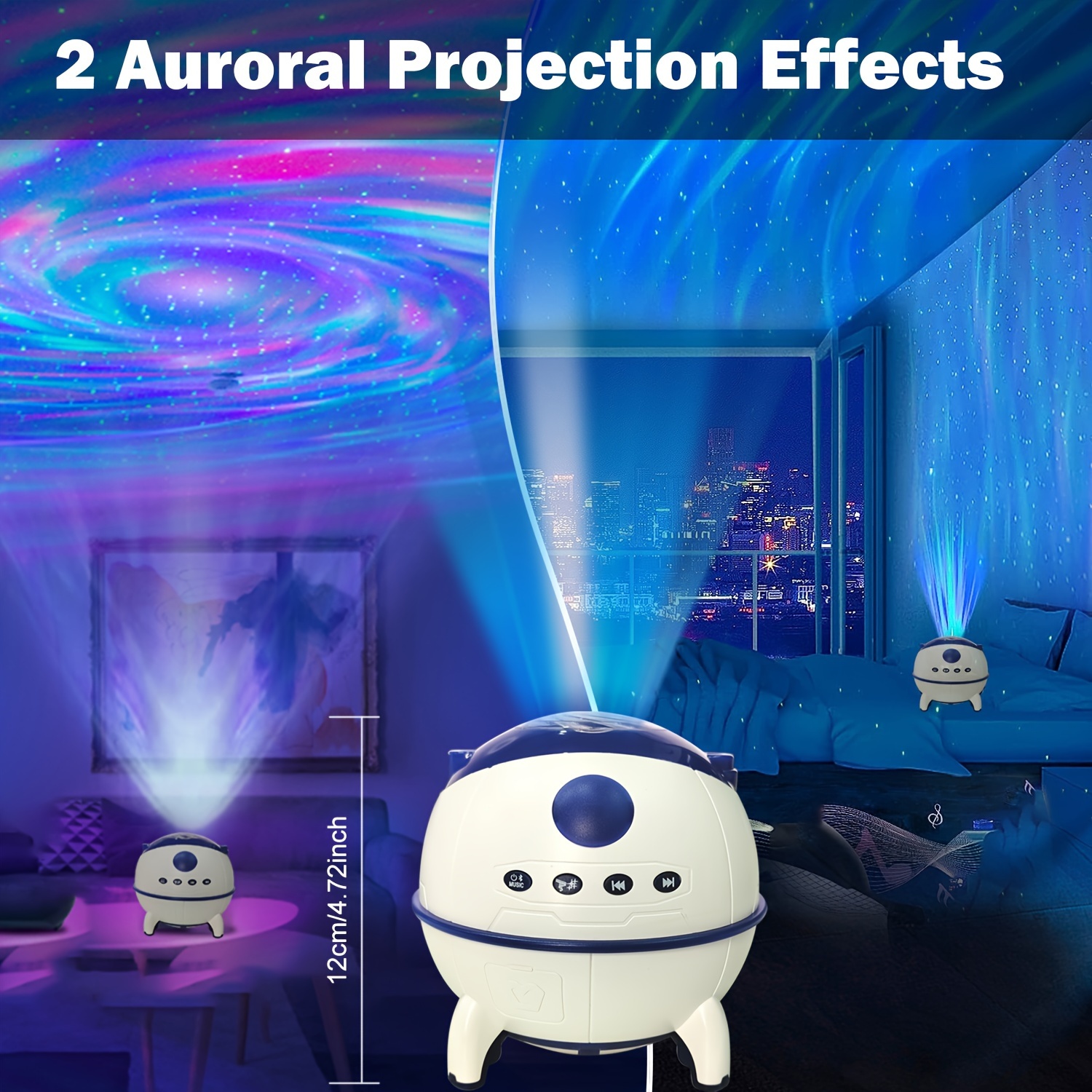 🌠 Mejor Proyector LED Galaxia, Aurora Boreal, Luna y estrellas