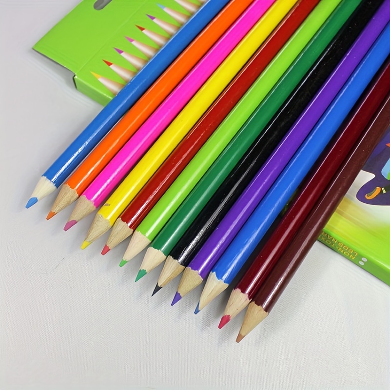 1set Of 12 Colors Professional Drawing & Coloring Pencils For Kindergarten  Kids
