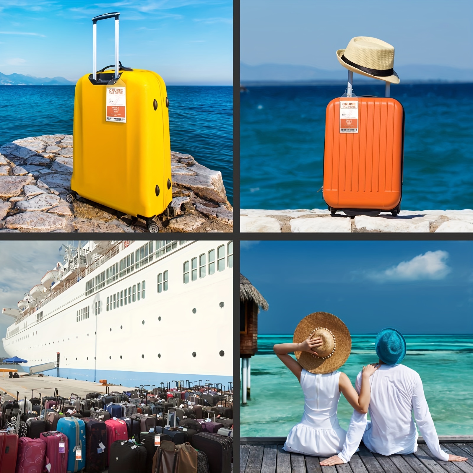 Cruise Luggage Tag Holder, 10 Pack Carnival Cruise Luggage Tags, Cruise  Ship Luggage Tags, Plastic Luggage Tags for Cruise Ships Fits All Cruise  Lines
