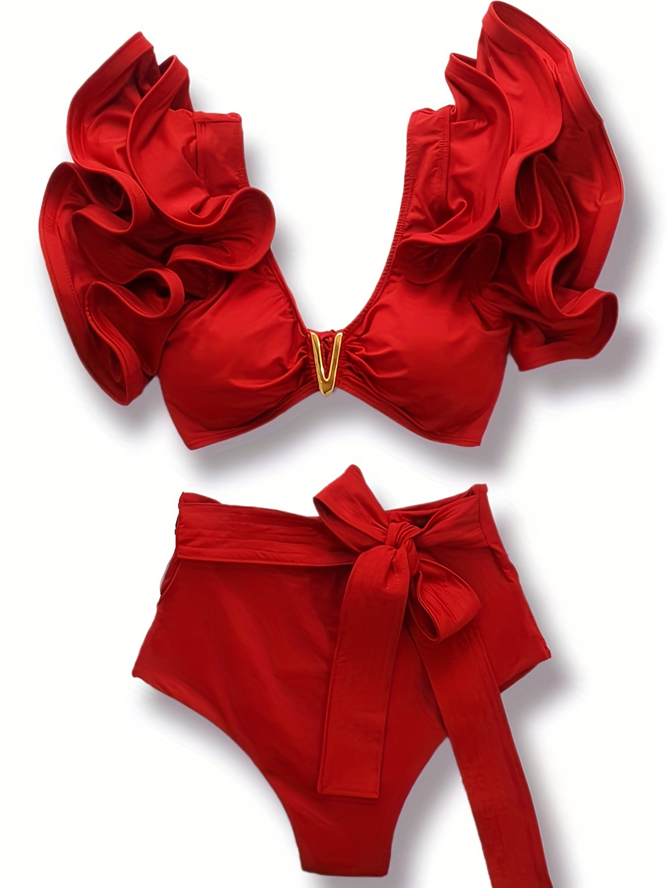 Red Swimsuits Women - Temu