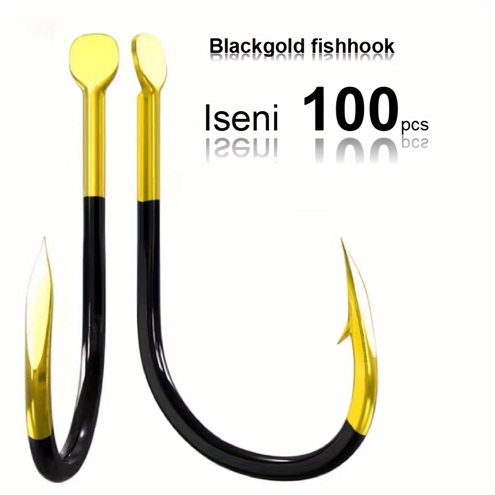 High Carbon Steel Barbed Fish Hooks Set Hole 3# 12# Hooks - Temu