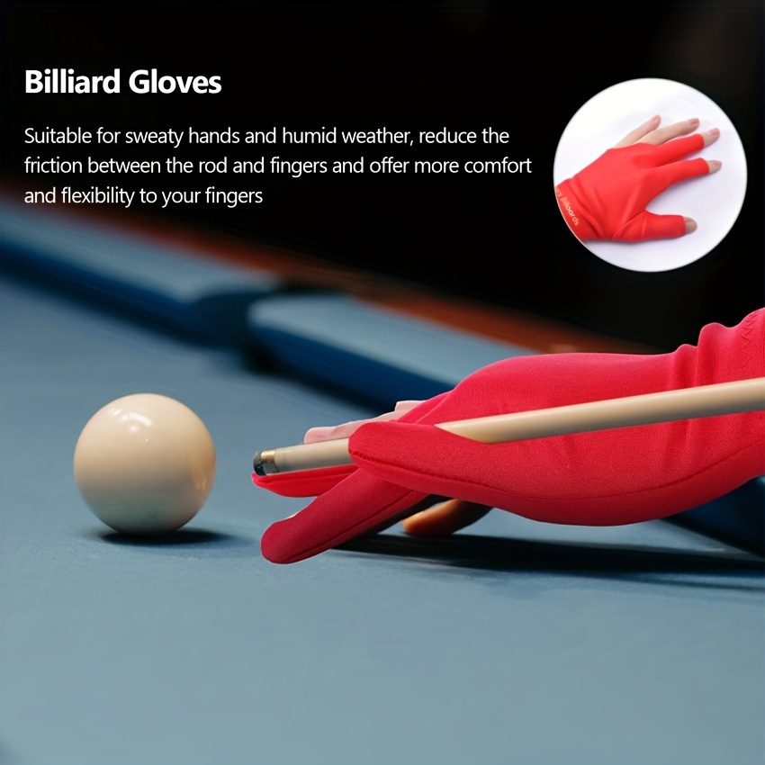 Billiards Gloves 3 Fingers Billiard Cue Glove For Shooters - Temu