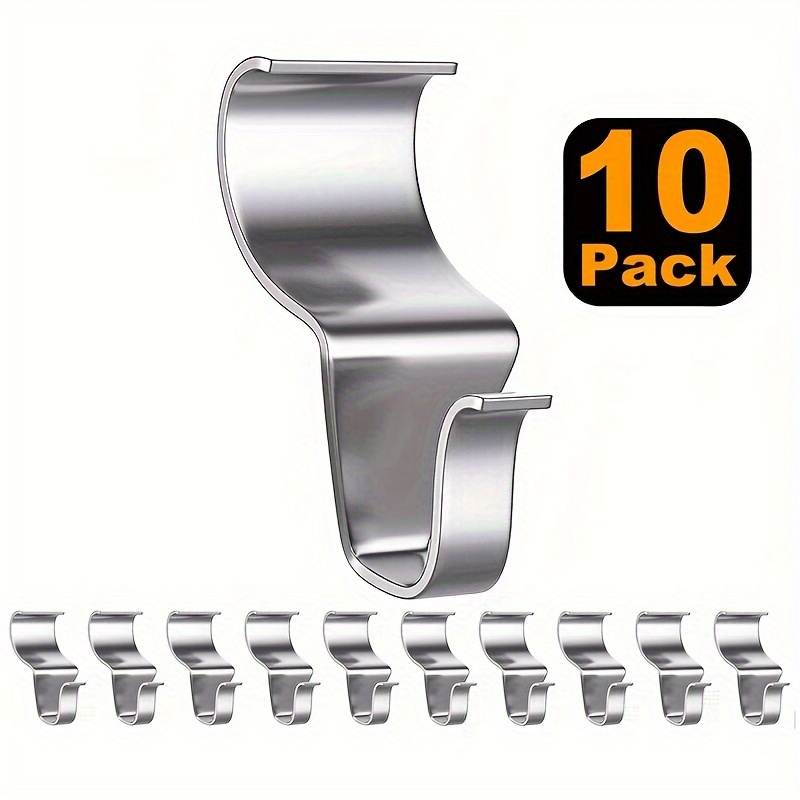 10 Pack Heavy Duty Stainless Steel Low Profile Vinyl Siding Hooks No Hole.