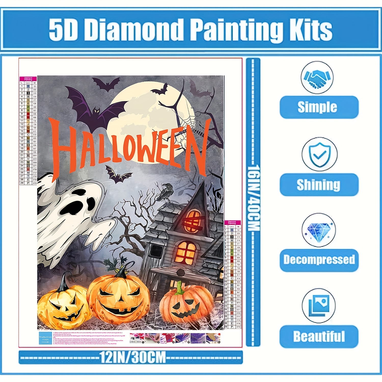 Halloween Diamond Art Painting Kits For Adults Horror - Temu