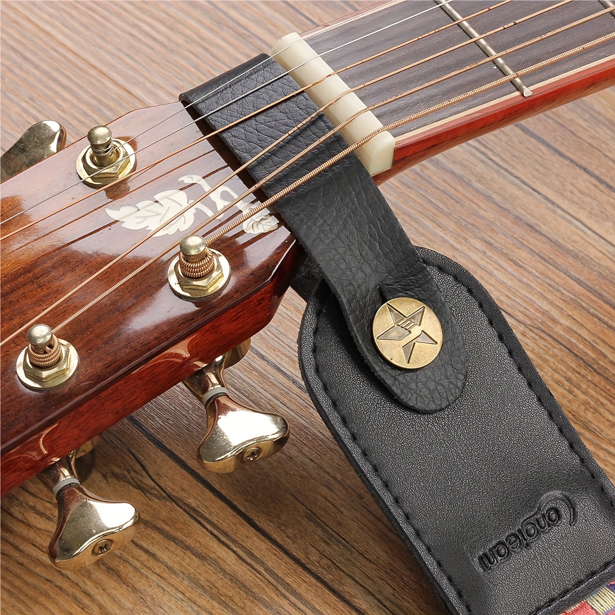 Folk Guitar Neck Strap Guitar Head Cuir Head Belt Guitar Accessories
